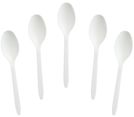 GreenWorks 200 Count 4.5 Mini Compostable Spoons,Small Tasting Spoon for Icecream,Dessert,Coffee,Sampling