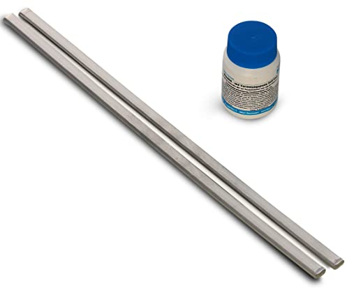2 Stangen Karosseriezinn Sn90Zn7Cu3 & 100g Verzinnungspaste Lötzinn Stangenlot Weichlot Karosserielot