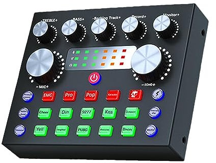 Tarjeta de sonido de transmisión en V8 - Mezclador de tarjetas de sonido para transmisión en , mezclador de tarjetas de sonido para chat de voz, grabación de PC y teléfono