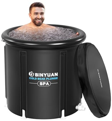 BINYUAN XL Ice Bath Tub for Athletes with Cover 99 Gal Cold Plunge Tub for Recovery, Multiple Layered Portable Ice Bath Plunge Pool Suitable for Gardens, Gyms and Other Cold Water Therapy Training
