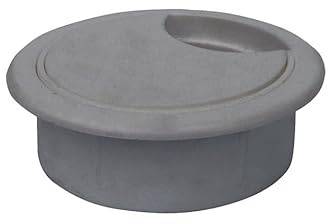 Passacavo Per Scrivania, Tavolo - Bocchetta Passacavi Per Ufficio o Casa- Organizer Tondo Per Scrivania, Disponibile Più Colori (Grigio, Diametro 60mm.)