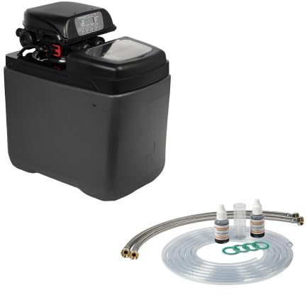 Wasserenthärtungsanlage PINK 10 mit Anschlussset | Wasserenthärter für Haushalte bis zu 3 Personen | Entkalkungsanlage Antikalkanlage Entkalker für weiches Wasser