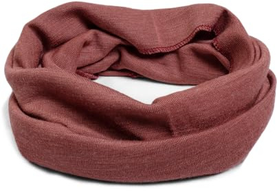 Ängel naturlig tubhalsduk, 70 % ull, 30 % siden, för kvinnor och män, Koppar, one size