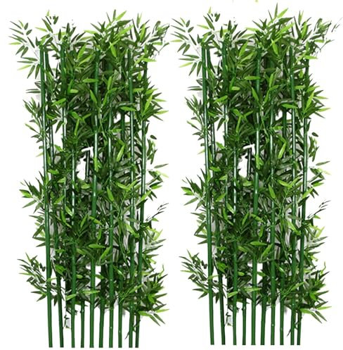 Große künstliche Bambuspflanzen, Bäume für den Innen- und Außenbereich, 3 ft, 4 ft, 5 ft, 6 ft, 6,5 ft hoch, künstlicher Bambusbaum aus Seide, DIY-Dekoration mit Blättern für Gartenzaun, Sic