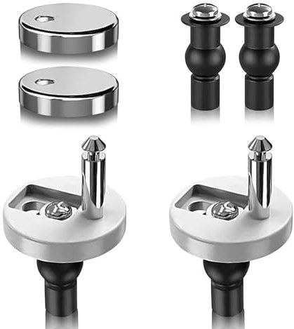 Wc Sitz Befestigung, 6 Stück Wc Sitz Ersatzteile mit Edelstahldeckel Toilettendeckel Befestigung Von Oben Schrauben für Toilettensitz Klodeckel Befestigung für Toilettensitz