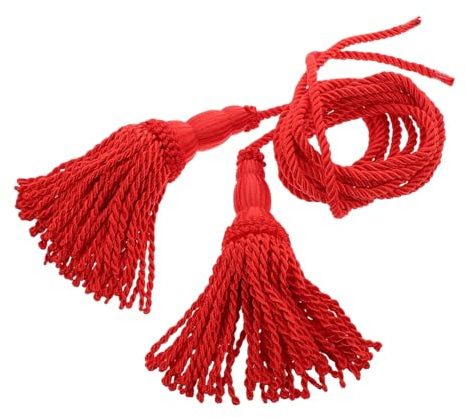 Quastenkordel 1 Rote für Geflochtene und Paar, Horn Trompete | Handgewebt aus Polyester, Sichere Handhabung, für Schulorchester und Bands, Elegante Zierkordel