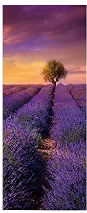 Adesivo Per Porte 3D Per Porte Interne Fiori viola Alla Moda Fotomurali Autoadesivi Per Porte, Carta Da Parati Soggiorno Camerette Art Applique L80 x A210cm