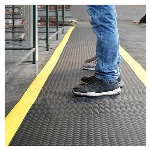 LUMSGN Anti-Ermüdungsmatte, rutschfest, ölbeständig, Bodenmatte für Küche und Büro, verdickte, strapazierfähige Matte für Fabrik und Werkstatt, Schwarz, 70 x 120 cm