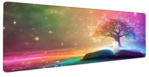 Alfombrilla Ratón Cielo Estrellado Alfombrilla Ratón XXL 800x400mm áRbol Mouse Pad Gaming, Tapete Escritorio Mousepad Gaming Protector Escritorio Tapete Rato Base Goma Antideslizante Regalos I-3