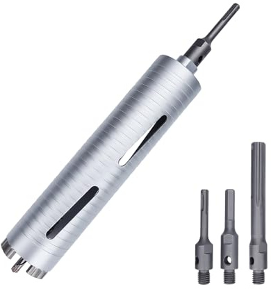 2-1/2 inch Diamond Dry Core Drill Bit, 10 Drilling Depth, 5/8-11 Thread Core Drill Bit for Concrete Masonry Brick Block, Includes 3 Adapters SDS Plus, SDS Max and Hex (2-1/2 inch)