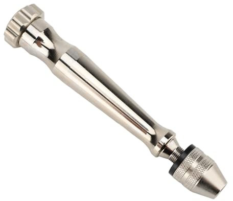El Pin de las Visitas a Mano de Taladro Manual Integral Robusto y Duradero con 10 Piezas Reemplazar Bancas Perforación para la Artesanía Arcilla Resina Pequeña, Material Metal, Mini Taladro