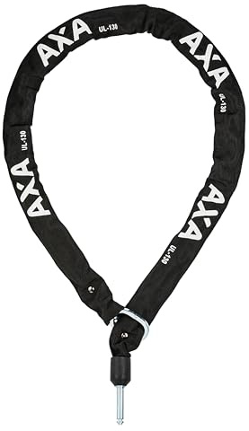 AXA ULC 130 - Cadena para cerraduras de marco (130 cm, eslabones de acero endurecido de 5,5 mm), color negro