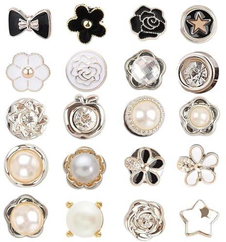 Lot de 20 broches de modestie pour femme, broche à revers en forme de fleur, décoration adaptée pour sac, chemise, vêtements décolletés, hauts à coupe basse, robes enveloppantes, clip élégant pour
