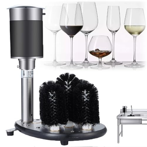 Machine à Laver Les Tasses Automatique Avec 5 Brosses Amovibles, Nettoyeur De Verres Professionnel, Fonctionne En Continu 2 à 3 Heures, Pour Bars Et Cafés