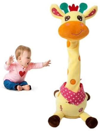 Giocattolo giraffa danzante, giocattolo giraffa danzante, cantante e parlante che ripete ciò che dici, regali di compleanno Giocattoli educativi per bambini da 0 a 3 anni (A#)