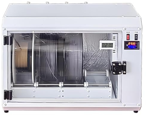 YXZQLOZ Horno de Secado de filamento, deshidratador de filamento de 4 Rodillos con termómetro e higrómetro, Pantalla Digital, para Almacenamiento