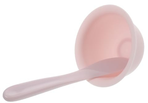 GANAZONO Mascarilla Facial de Silicona Cuenco para Espátula y Cuchara Medidora Aplicación Uniforme Irritación para Cuidado Facial Casa y Spa Reutilizable
