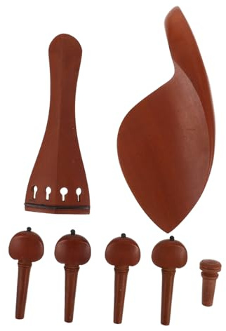 UPKOCH Holz Violin Kinnhalterung Saitenhalter Wirbel Feinstimmer Zubehör für Geigen Wartung Restaurierung Saitenhalter Geigenstimmer Kinnhalter