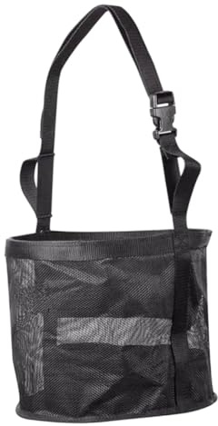 Ciieeo Bolsa de Alimentación para Caballos Negra L D13 X Pulgadas Ajustable de Malla Resistente Red Portátil para Alimentación Lenta y Anti-Desbordamiento Bolsa de Malla para Hierba