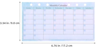 Holibanna 14 Feuilles Recharge Agenda Inserts Mensuels pour Classeur Anneaux Planificateur Budget Papier Semainier et Plan Repas pour Bureau à Domicile