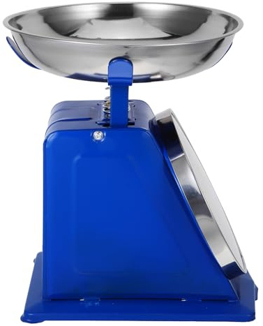 VICASKY Bilancia da Cucina Meccanica Retrò 10 Kg con Quadrante Grande Analogico e Vassoio Staccabile in Acciaio Inox Bilancia per Alimenti e Verdure senza Elettricità per Cucina Vintage