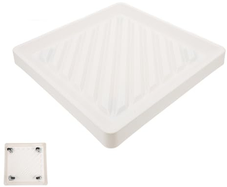 Parliky Supporto per Fioriera Quadrata con Ruote Nascoste, Vassoio Rotolante per Piante da Esterno in Materiale Ispessito, Base con Rulli per Giardino e Casa, Facilita Lo Spostamento