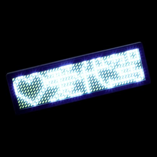 PLAFOPE LED Namensschild mit Programmierbarem Lauftext Wiederaufladbare LED Anzeigetafel in Weiß für Bar und Geschäftsnutzung