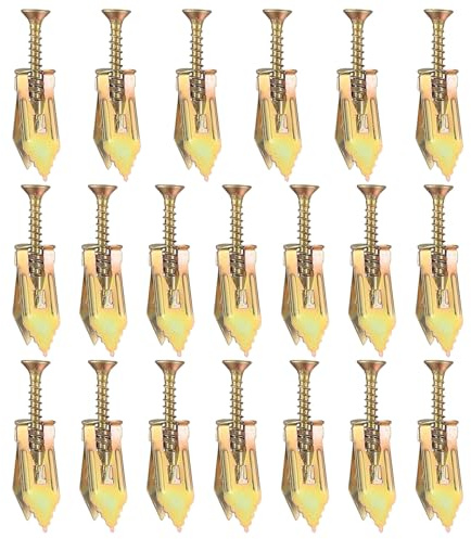 Ancrages Muraux Revêtus De Zinc – 20 Chevilles De Perçage À Vis, Attaches Métalliques Solides, Matériel De Montage | Parfait Pour Sécuriser Les Articles De Décoration De Photos D'horloge, De Montre, D