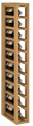 Expovinalia Weinregal Holz Kiefernholz 10 Flaschen - Eiche | Weinregalmöbel, Weinregal schmal, Flaschenregal, Weinständer, Wine Rack 105x13x32 cm. Farbe Eiche