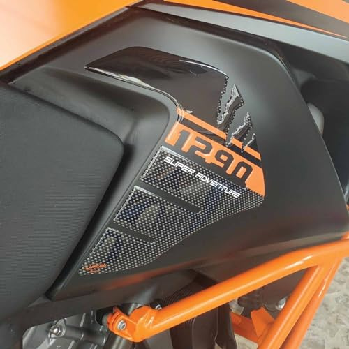 LABELBIKE 3D Motorrad Tankaufkleber kompatibel mit KTM | 1290 SUPER ADVENTURE STR, Seitenschutz aus Harz, kratzfest, Dekoration