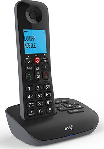 BT Essential Cordless Home Phone with Nuisance Call Blocking and Answering Machine, Single Handset Pack