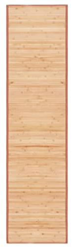 vidaXL Teppich Bambus 80x300cm Wohnzimmer Läufer Bambusmatte Bambusteppich