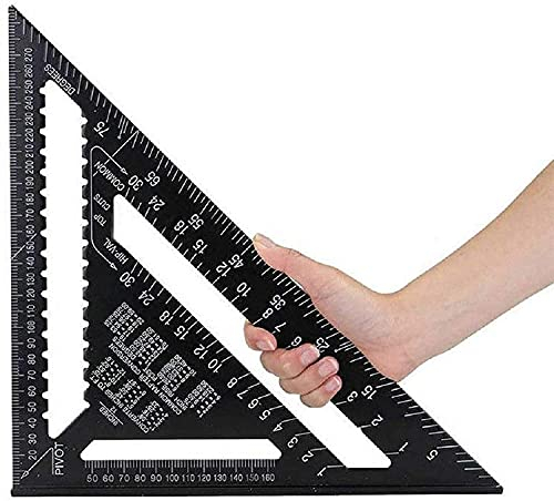 HEZHU 12 inch Aluminiumlegierung Dreieck Herrscher Professionell Dreieck Winkelmesser für Ingenieur Carpenter