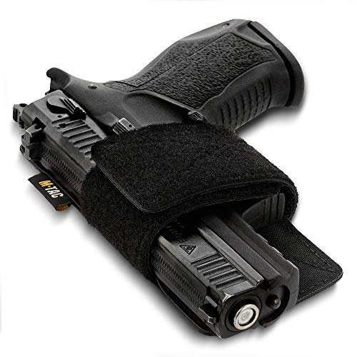 M-Tac Gun Holster for Concealed Carry - CCW Concealed Carry Holster for Men and Women - Cordura Pistol Holster for Fanny, Backpack, Vest (Black)