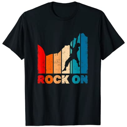 Funny Climbing Vintage Climber Mountain Climbers Rock On T-Shirt