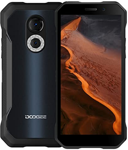 Android 12 Outdoor Handy ohne Vertrag DOOGEE S61, Helio G35 2,3 GHz 6GB+64GB, 20MP Nachtsichtkamera, IP68 Smartphone Robustes, Wasserdicht, 6,0’’ HD+ Bildschirm, DUAL SIM, 5180 mAh, GPS NFC Kohlefaser
