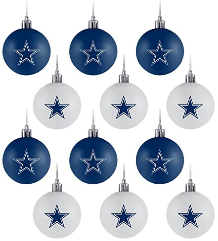 FOCO Dallas Cowboys 12er Set Xmas NFL Weihnachtskugeln