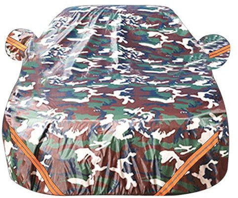 GTJF Autoabdeckung Komplett Für Smart Fortwo 450/451/453 | wasserdichte, Atmungsaktive Oxford-Tuch, Kratzfeste Und UV-beständige Autoplane Für Den Außenbereich(Camouflage,450)