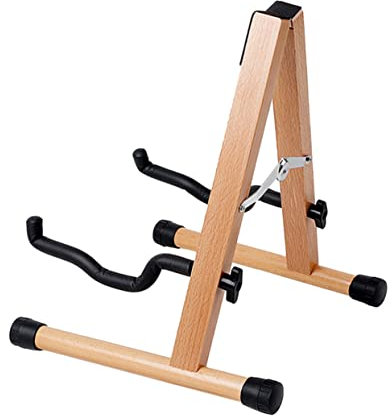 ifundom Holz Gitarrenständer Faltbar Gitarrenhalterung -gitarrenhalterung Schutzpolster Rutschfester Boden Kompakte Leicht Tragbar Für Gitarren Und Bass