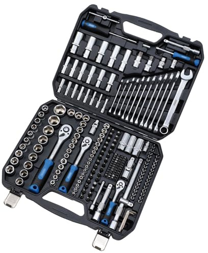 Draper 24232 HI-TORQ Metric Socket and Bit Set, 1/4, 3/8 and 1/2 Sq. Dr. (219 Piece)