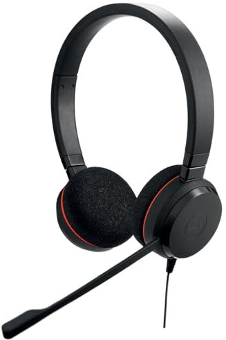 Jabra Evolve 20 Casque Filaire - Casque Filaire à Une Oreille pour Le Bureau et Le Travail à Domicile - Contrôle des appels - Certifié Communication Unifiée - Connectivité USB-C/A - Noir