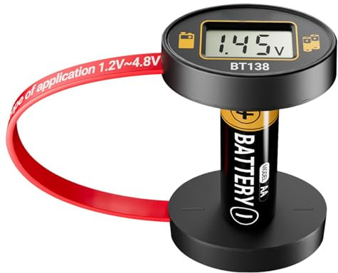 AA Batterietester, magnetischer Batteriemesser, tragbarer Analyzer, Quick Accurate Results, leicht zu verwenden, Display, allgemeine Kompatibilität, kompakte Größe, ideal für Zuhause und auf Reisen