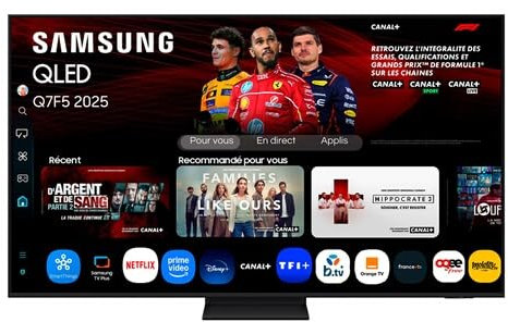 Samsung QLED Q7F5 4K Smart TV 65 Pouces avec Vision AI, 100% Volume de Couleur avec Quantum Dot et Plus de 500 canaux