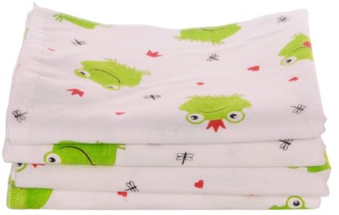 La Bortini Baby Spucktücher 4er Set Flanellwindeln 60x80 cm Flanelltücher bunt aus Baumwolle für Jungen und Mädchen Spucktuch Stilltuch Mulltuch Neugeborene Geschenk Geburt Baby Erstausstattung weich
