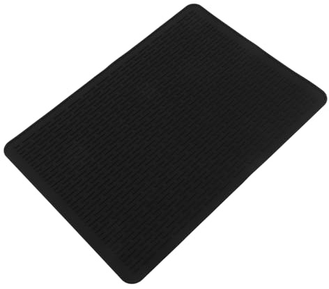 HOMSFOU Tapis de Protection en Silicone Protège Table pour Plaque à Induction, Antidérapant, Résistant la Chaleur Noir la Cuisine Maison