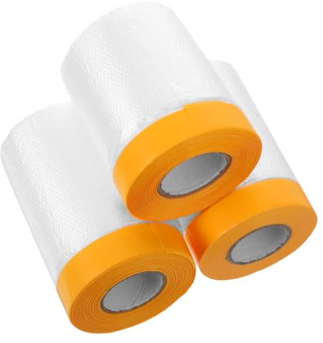 Operitacx 3rotoli Adesivo Per Mascheratura Pellicola Protettiva in Plastica Per Vernice Plastica Per Rivestimento in Per Verniciatura Auto Adesivo Per