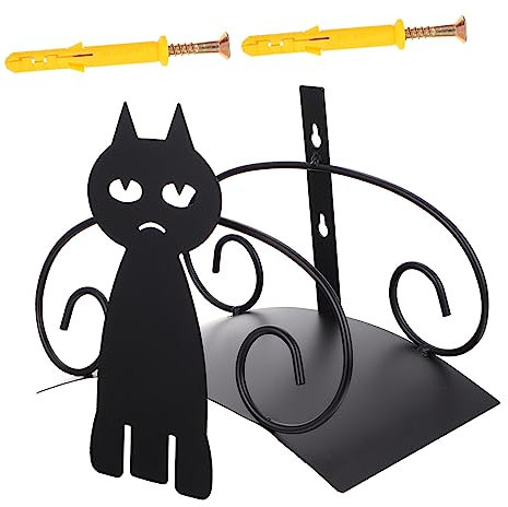 TOYANDONA Soporte Decorativo Para Manguera De Jardín De Hierro Forma De Gato Organizador Resistente Para Riego Exterior Estante Para Agua Para Enrollar Manguera y Mantener Jardín Ordenado