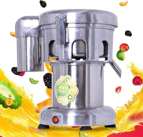 Extracteur de jus électrique Professionnel, centrifugeuse, extracteur de jus en Acier Inoxydable 370 W, Robuste, pour jus de Fruits, hôtels et Restaurants.
