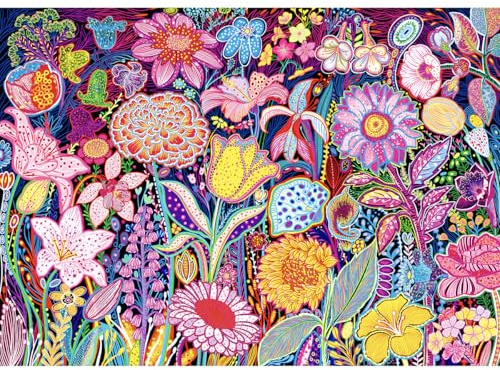 HUADADA Jigsaw Puzzles for Adults 1000 Piece Challenging Game Toys, Impossible Puzzle,1000 Piece Jigsaw Puzzles for Adults Family Decoration Puzzle-Art Flowers