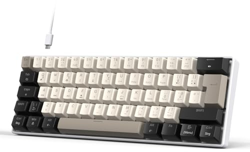 MAGIC-REFINER MK37 8000Hz Rapid Trigger-Tastatur, 0,04mm RT-Genauigkeit, QWERTZ Kabelgebundene RGB 60% Gaming-Tastatur mit Magnetic Switch, Einstellbare Betätigung, Snap Tap, für PC/Mac, Cremeweiß